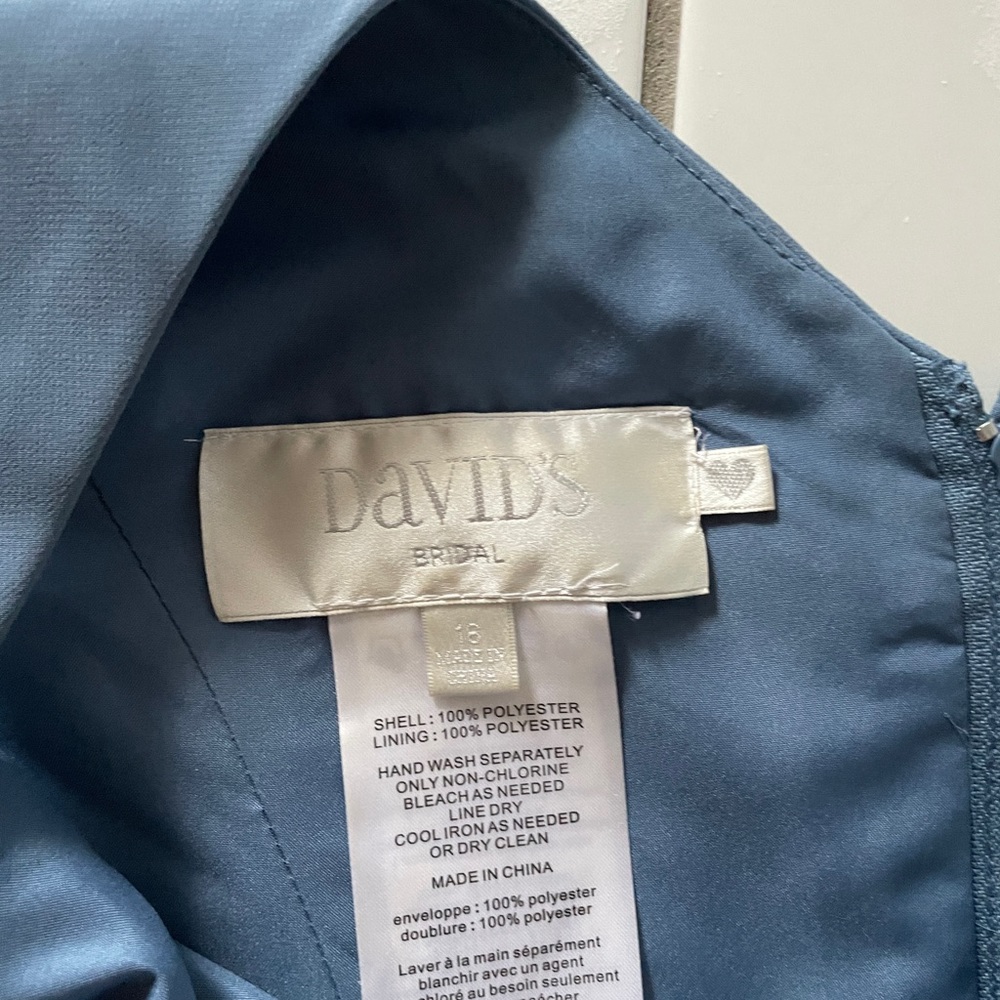 David bridal size 16 off the shoulder